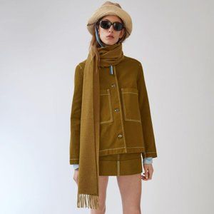 Acne Studios Blå Konst Cinder Dye Burnt Olive Green Jacket Size